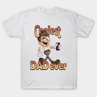 coolest DAD ever vintage cartoon illustration T-Shirt